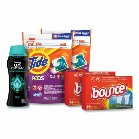 Tide Better Together Laundry Care Bundle, 2 Bags Pods, 2 Boxes Dryer Sheets, 1 Bottle Unstopables 12777